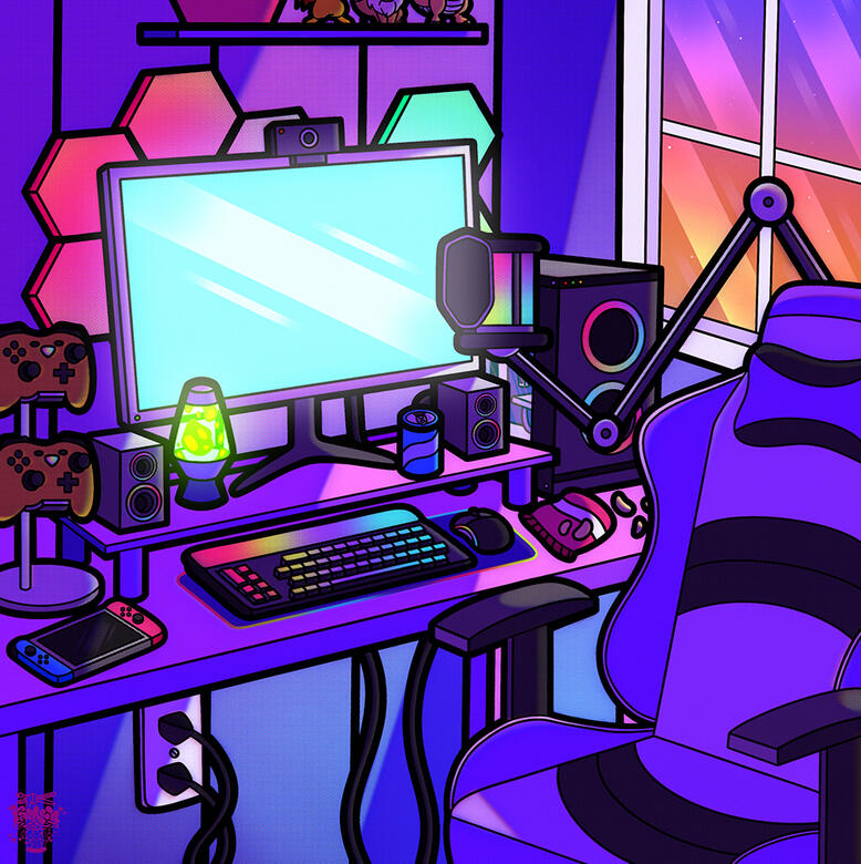 Gamer Room Lights Off